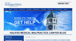 Desktop Screenshot of halifaxmedicalmalpracticelawyerblog.com